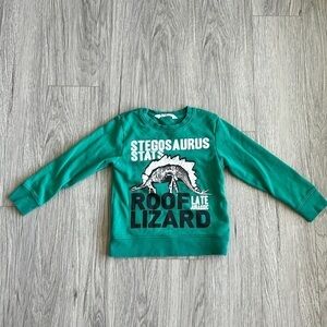 Stegosaurus Dinosaur Crewneck Sweatshirt Size 4-6